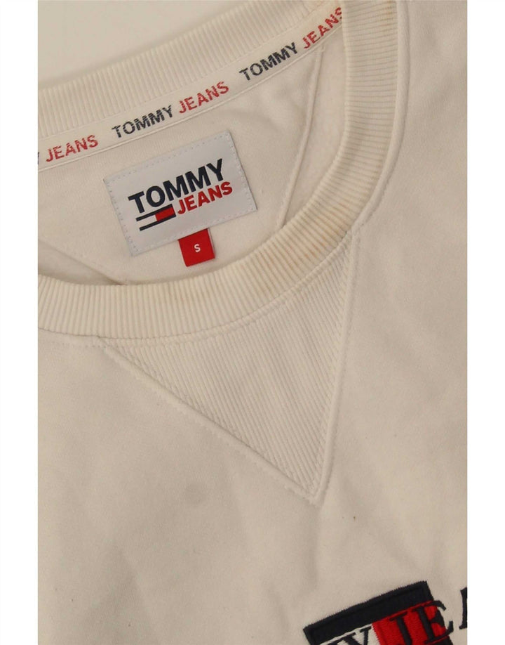 Męska bluza z grafiką Tommy Hilfiger, mała, biała, bawełniana