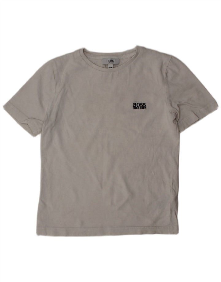 T-shirt chłopięcy Hugo Boss, 5-6 lat, biała bawełna