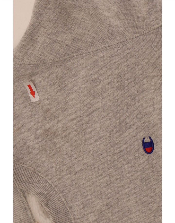 Męski sweter męski Champion o odwróconym splocie, mały, szary, bawełniany