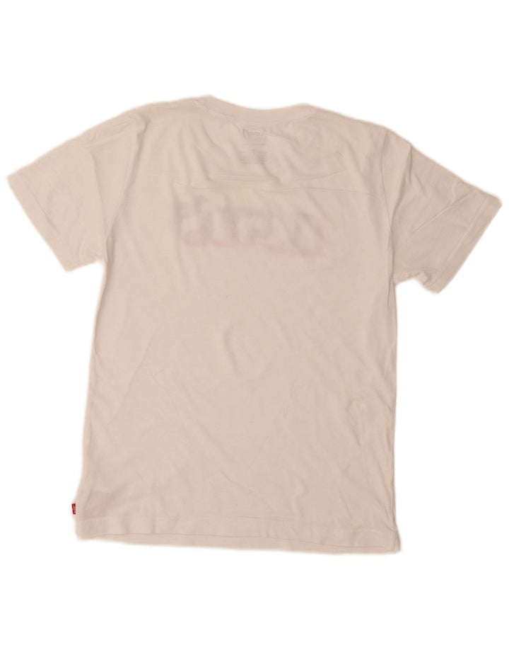 Chłopięcy T-shirt z grafiką LEVI'S, 13-14 lat, biała bawełna