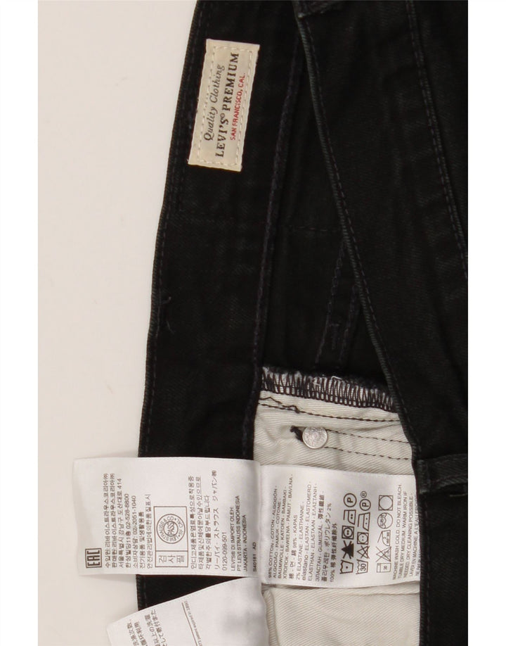 Męskie jeansy slim fit Levi's W31 L32 Czarna bawełna