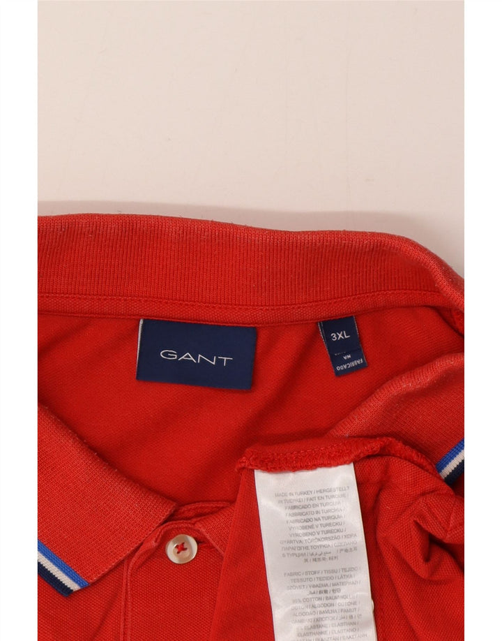 Męska koszulka polo Gant 3XL, czerwona, bawełniana
