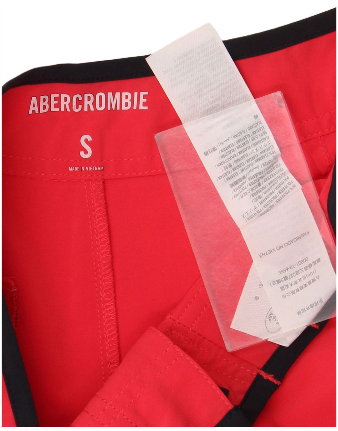 Męskie spodenki kąpielowe Abercrombie & Fitch, mały, różowy, poliester