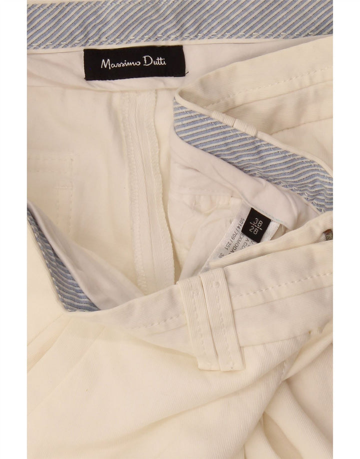 MASSIMO DUTTI Womens Bootcut Casual Trousers EU 38 Small W28 L28 White Vintage Massimo Dutti and Second-Hand Massimo Dutti from Messina Hembry 