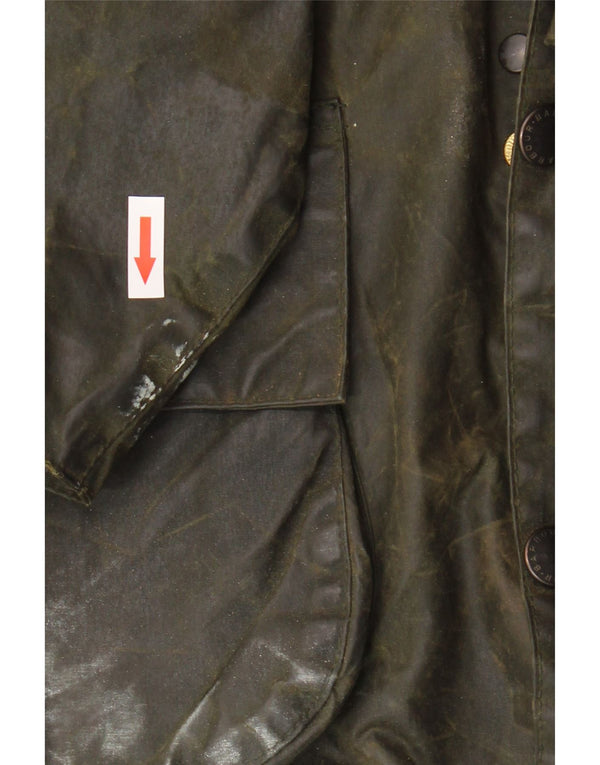 Kurtka męska Barbour Beaufort, woskowana, UK 40, duży blok kolorów khaki