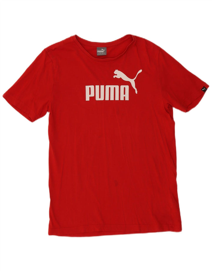 Męski T-shirt z grafiką PUMA, mały, czerwony