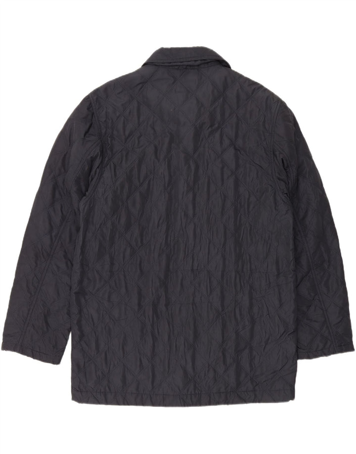 NAVIGARE Mens Quilted Jacket UK 38 Medium Navy Blue Vintage Navigare and Second-Hand Navigare from Messina Hembry 
