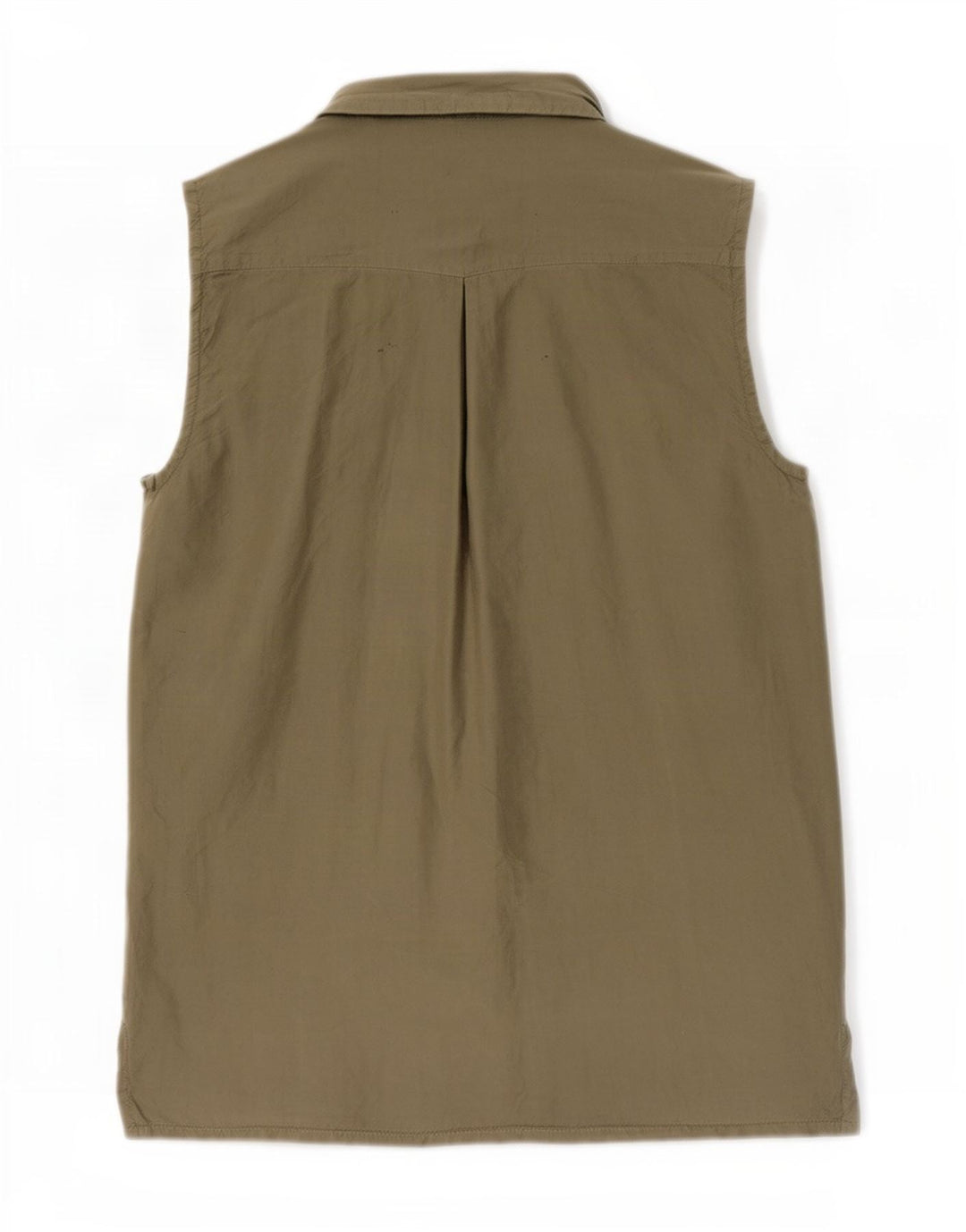 Damska bluzka bez rękawów w stylu vintage, UK 14, średni khaki, jedwab
