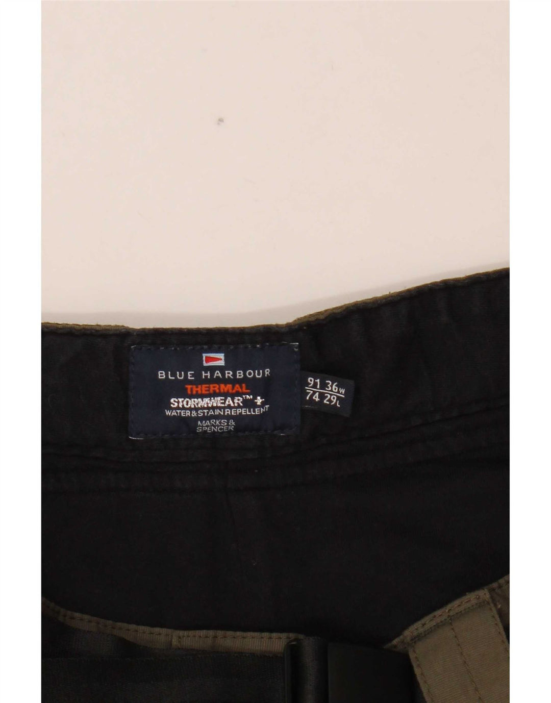 Męskie spodnie cargo Marks & Spencer Blue Harbor Straight Cargo W36 L29 Khaki