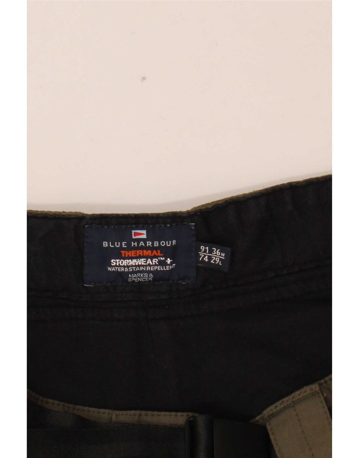 Męskie spodnie cargo Marks & Spencer Blue Harbor Straight Cargo W36 L29 Khaki