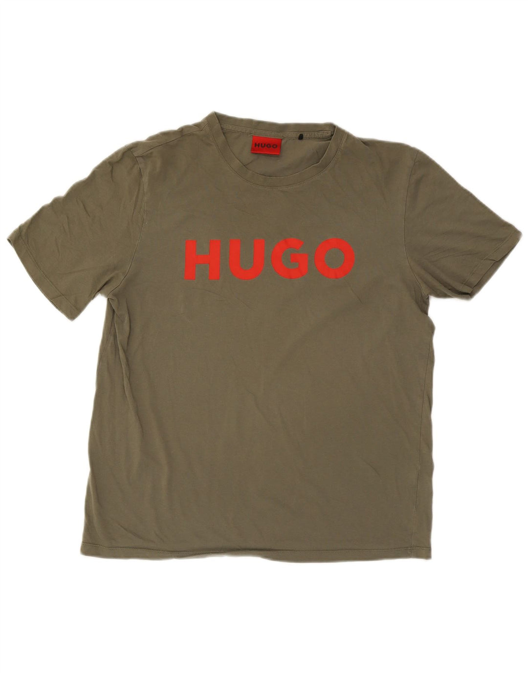 Męski T-shirt z grafiką Hugo Boss, duży, khaki