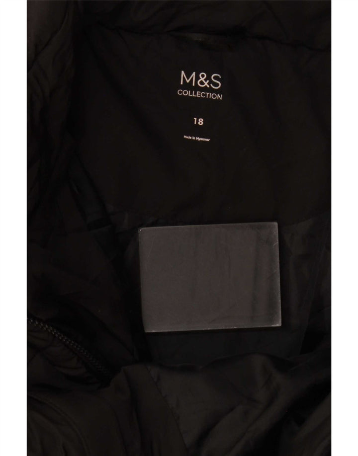 Marks & Spencer Damska ocieplana kurtka UK 18 XL, czarna, poliester
