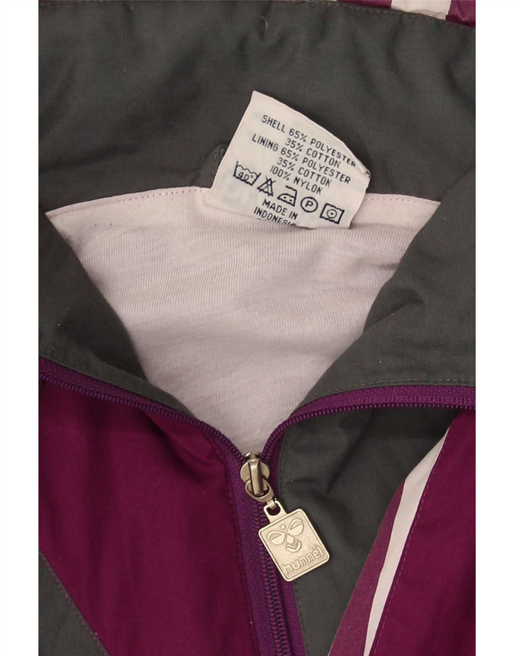 Hummel Męska bluza dresowa z grafiką Top Jacket 2XL Fioletowy blok kolorów