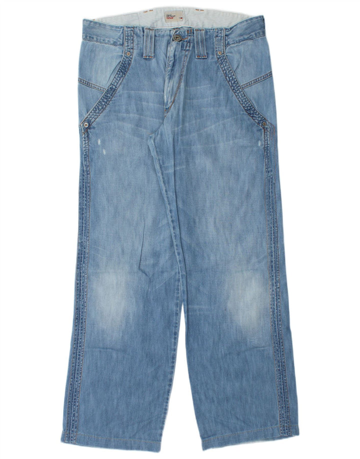 Damskie dżinsy Tommy Hilfiger w trudnej sytuacji W32 L30 Niebieska bawełna