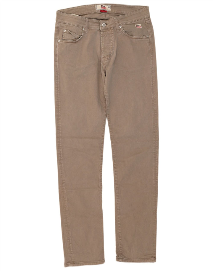 Damskie jeansy slim Roy Rogers W34 L33 Beżowa bawełna