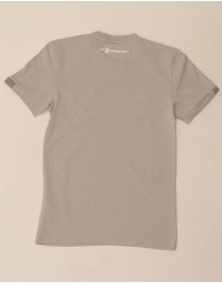ADIDAS Womens Climalite Oversized Graphic T-Shirt Top UK 10 Small Grey Vintage Adidas and Second-Hand Adidas from Messina Hembry 