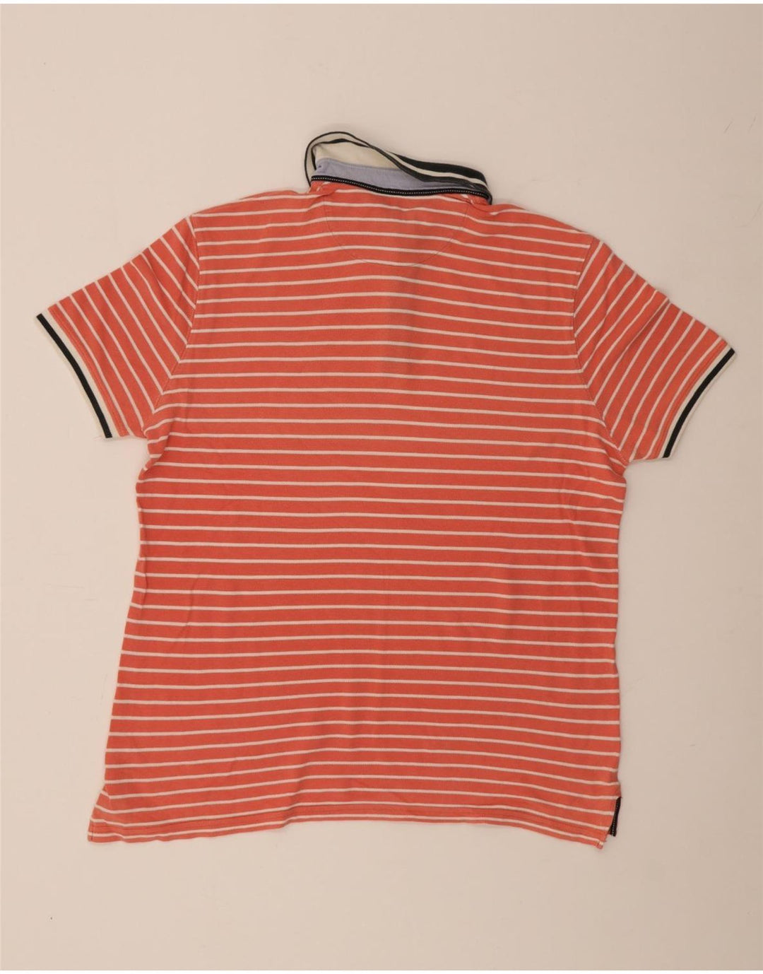 Męska koszulka polo Massimo Dutti XL, bawełniana w pomarańczowe paski