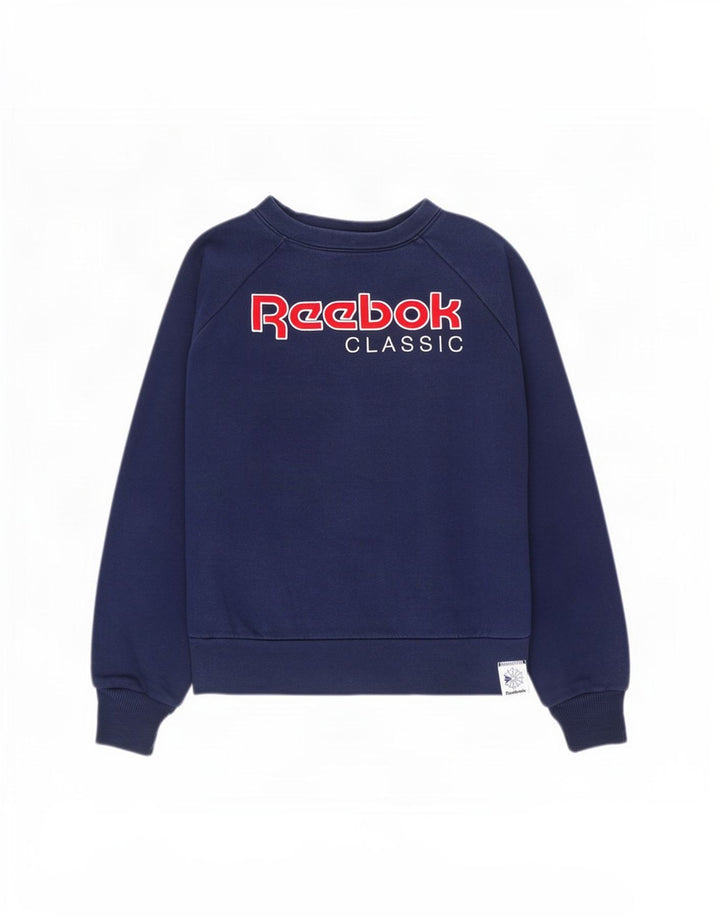Damska bluza Reebok Graphic Oversize Sweter UK 12/14 Średni granat