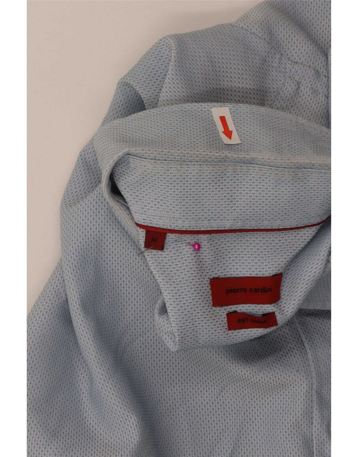 Koszula męska Pierre Cardin z krótkim rękawem o regularnym kroju, średnioniebieska, bawełniana