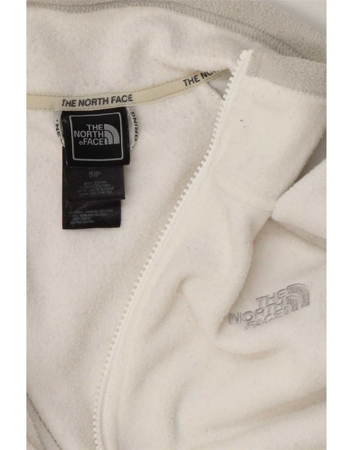Damska kurtka polarowa The North Face UK 10, mała, biała, z poliestru w blokach kolorów