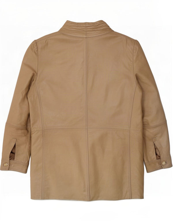 Vintage damska kurtka shearling UK 14 Medium Khaki