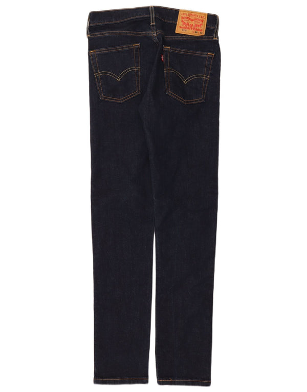 Męskie jeansy Levi's 510 Skinny W28 L32 Granatowa bawełna