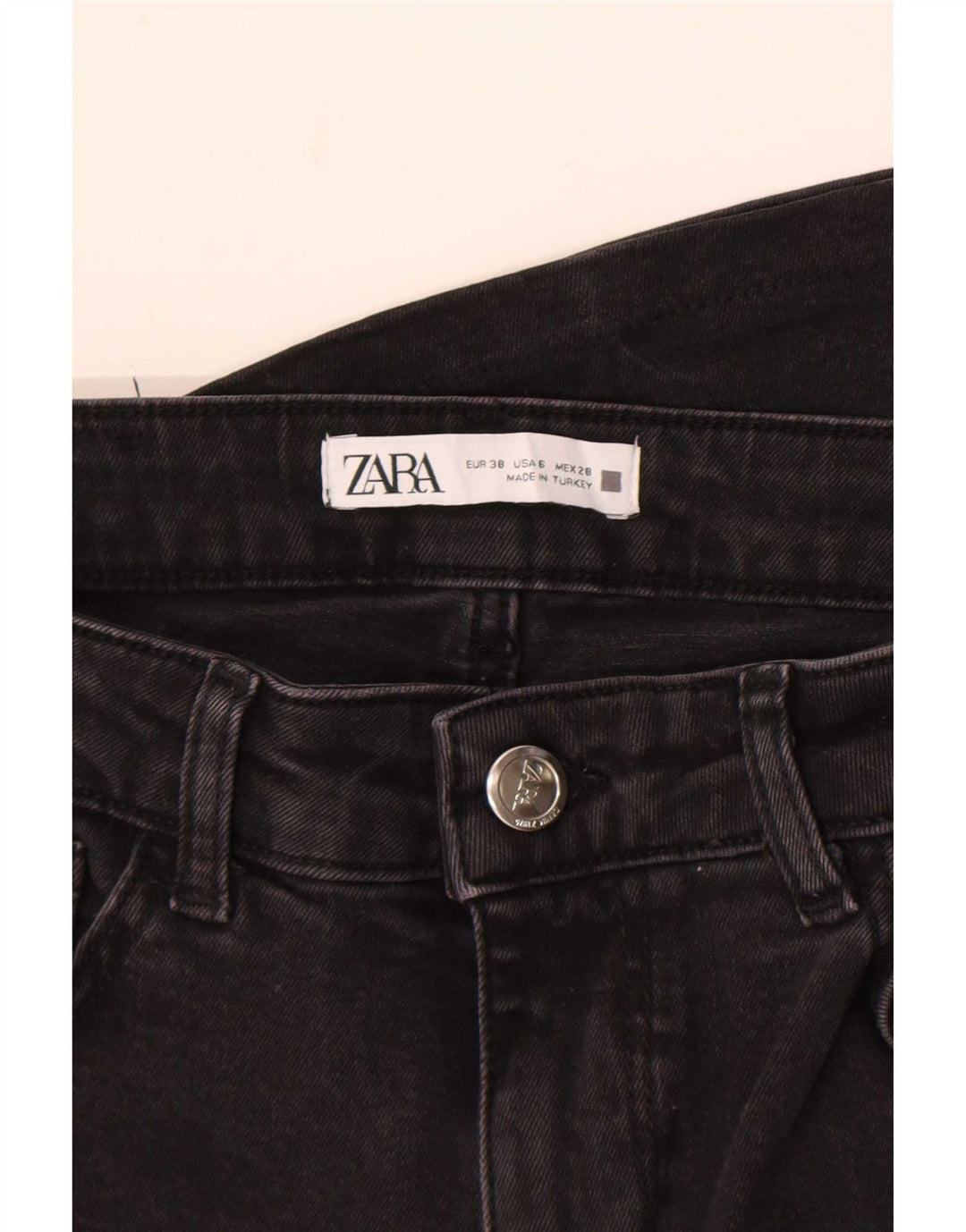 Damskie jeansy rozkloszowane Zara EU 38 Small W28 L32 Czarne
