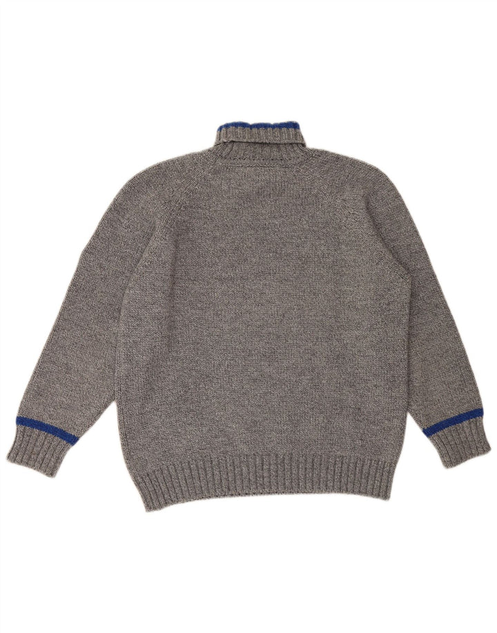 Męski sweter z golfem Murphy & Nye, duży, szary, wełniany