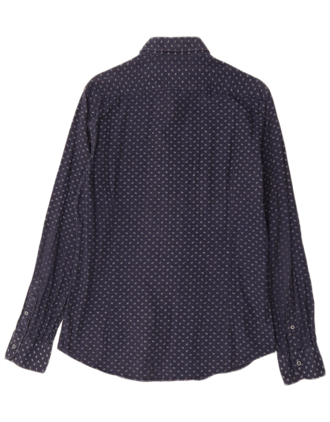 Koszula męska Massimo Dutti, średnia, granatowa, bawełniana paisley