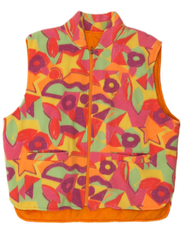 Męska kamizelka polarowa Vintage UK 42 XL, wielokolorowa, geometryczna