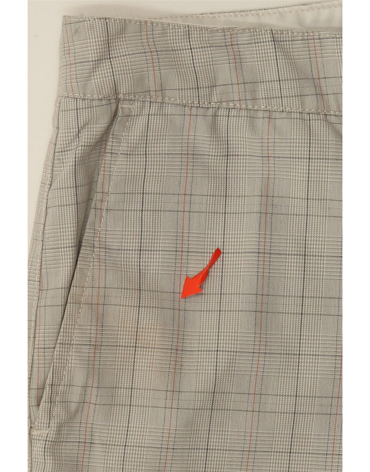 Męskie spodenki chino Hurley W32, poliester w kratkę, w kolorze średniego beżu