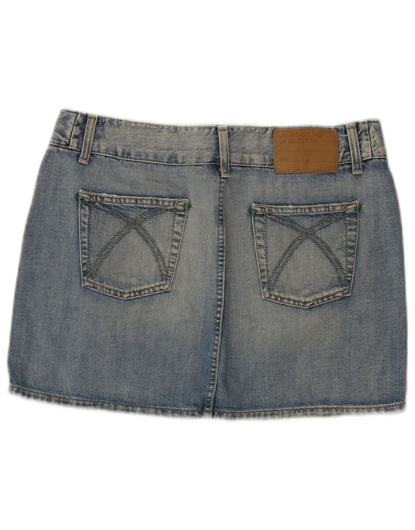 Spódnica damska Benetton Mini Denim IT 44 Medium W32 Niebieska bawełna