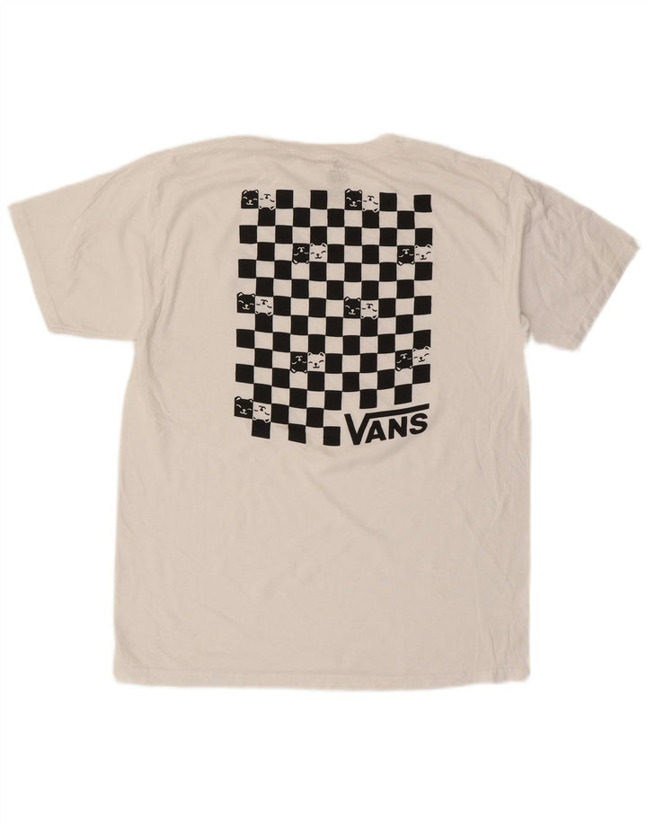Męski T-shirt Vans z grafiką, średni biały