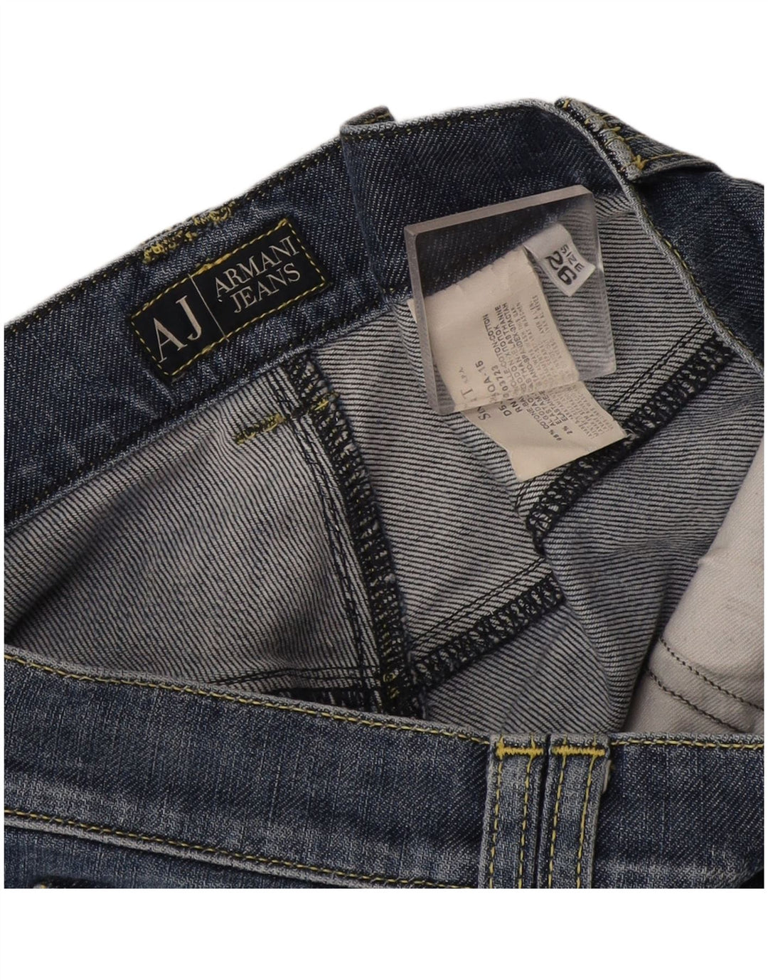 Damskie jeansy Armani Slim W26 L29 Niebieskie bawełniane