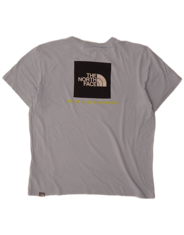 Męski T-shirt z grafiką The North Face, duży, szary, bawełniany