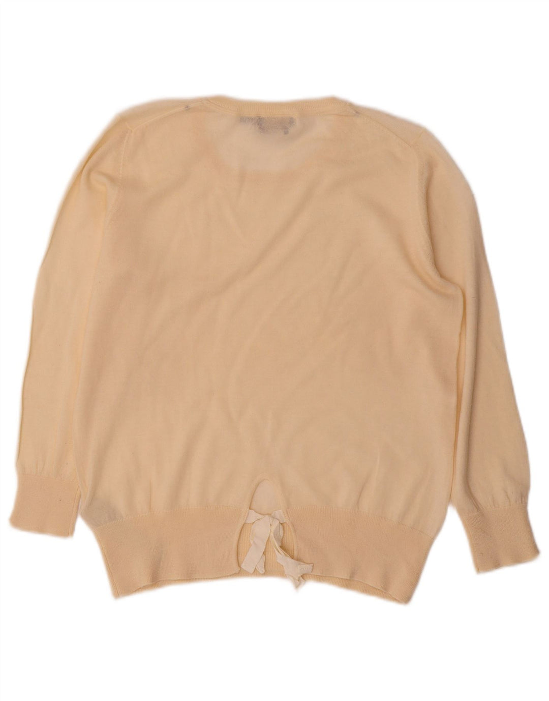 Sweter damski Massimo Dutti z okrągłym dekoltem UK 12, średni beż, wełna