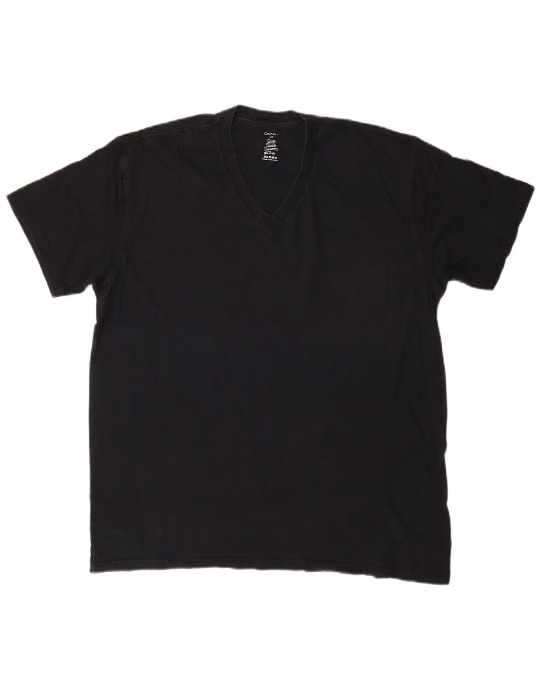 CALVIN KLEIN Męski T-shirt Top Duży Granatowy, Bawełniany