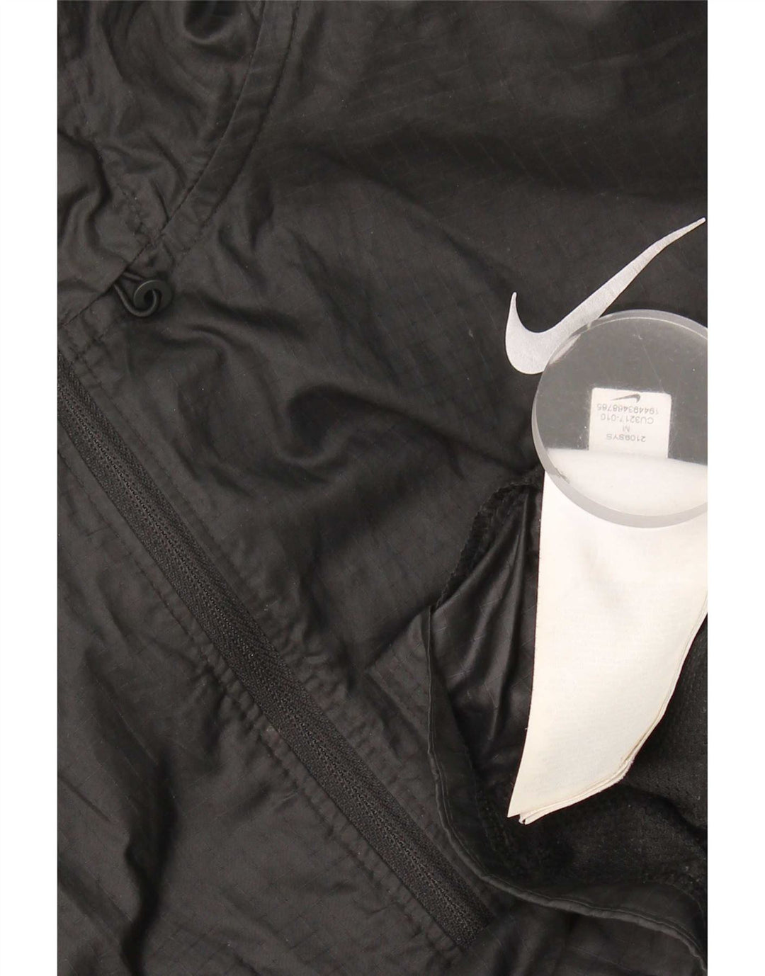 Damska kurtka przeciwdeszczowa z kapturem Nike UK 14, średni czarny poliester