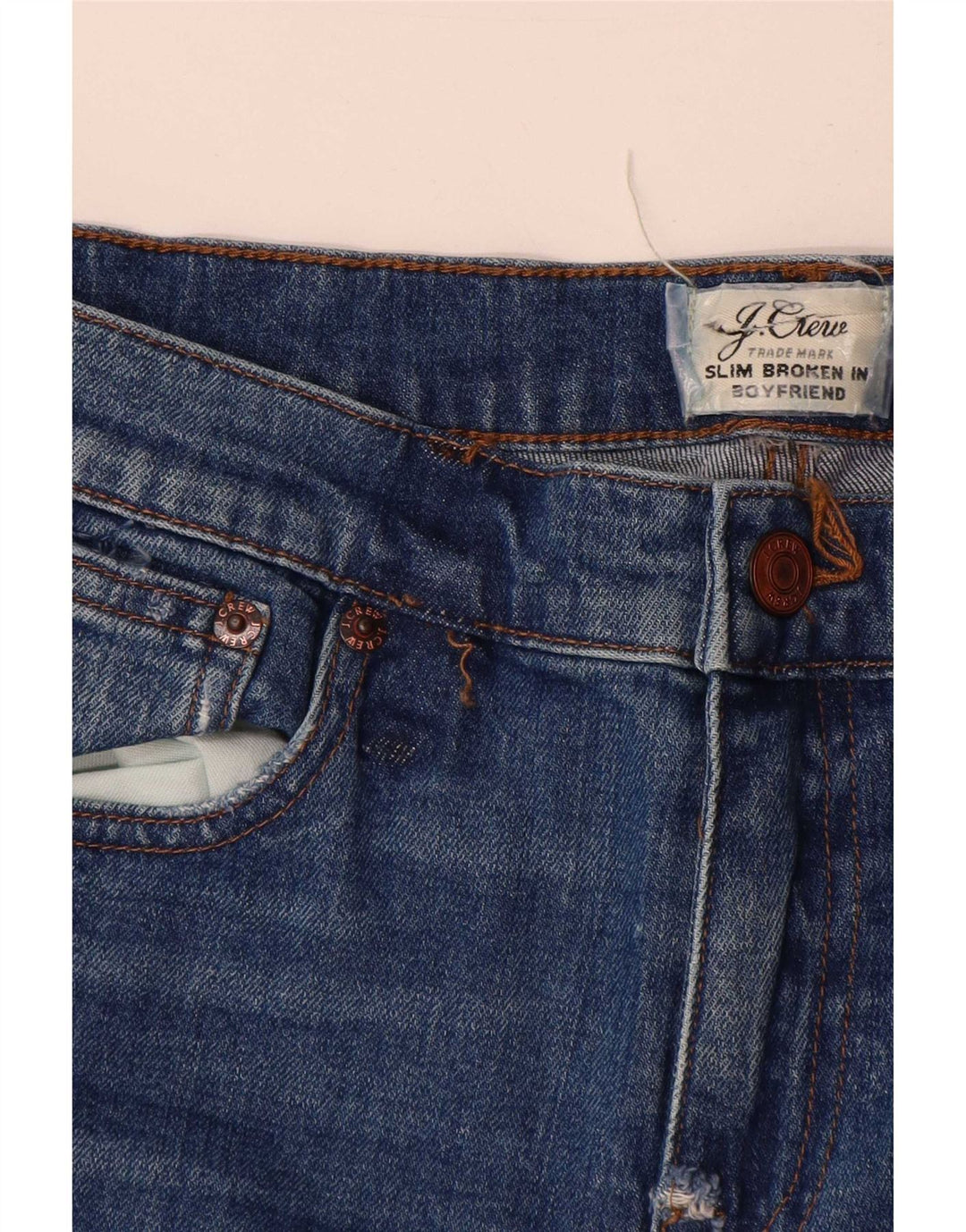 Jeansy damskie J. Crew Boyfriend Distressed W28 L26 Niebieskie