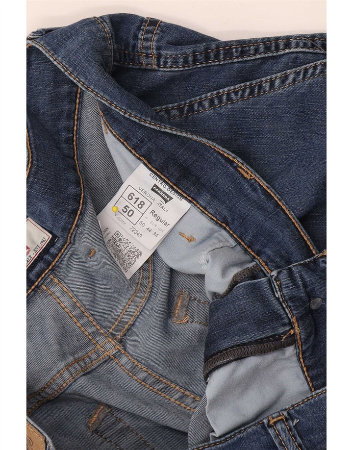Męskie spodenki jeansowe Carrera 618 Cargo W34, duże, niebieskie, bawełniane