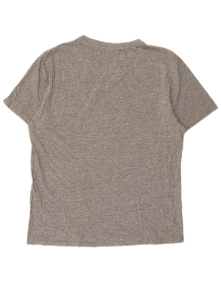 Męski T-shirt z grafiką Hurley, średni szary, nakrapiany