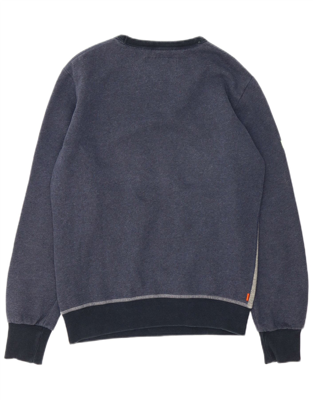 Męski sweter z grafiką Superdry, średni granatowy, bawełniany blok kolorów