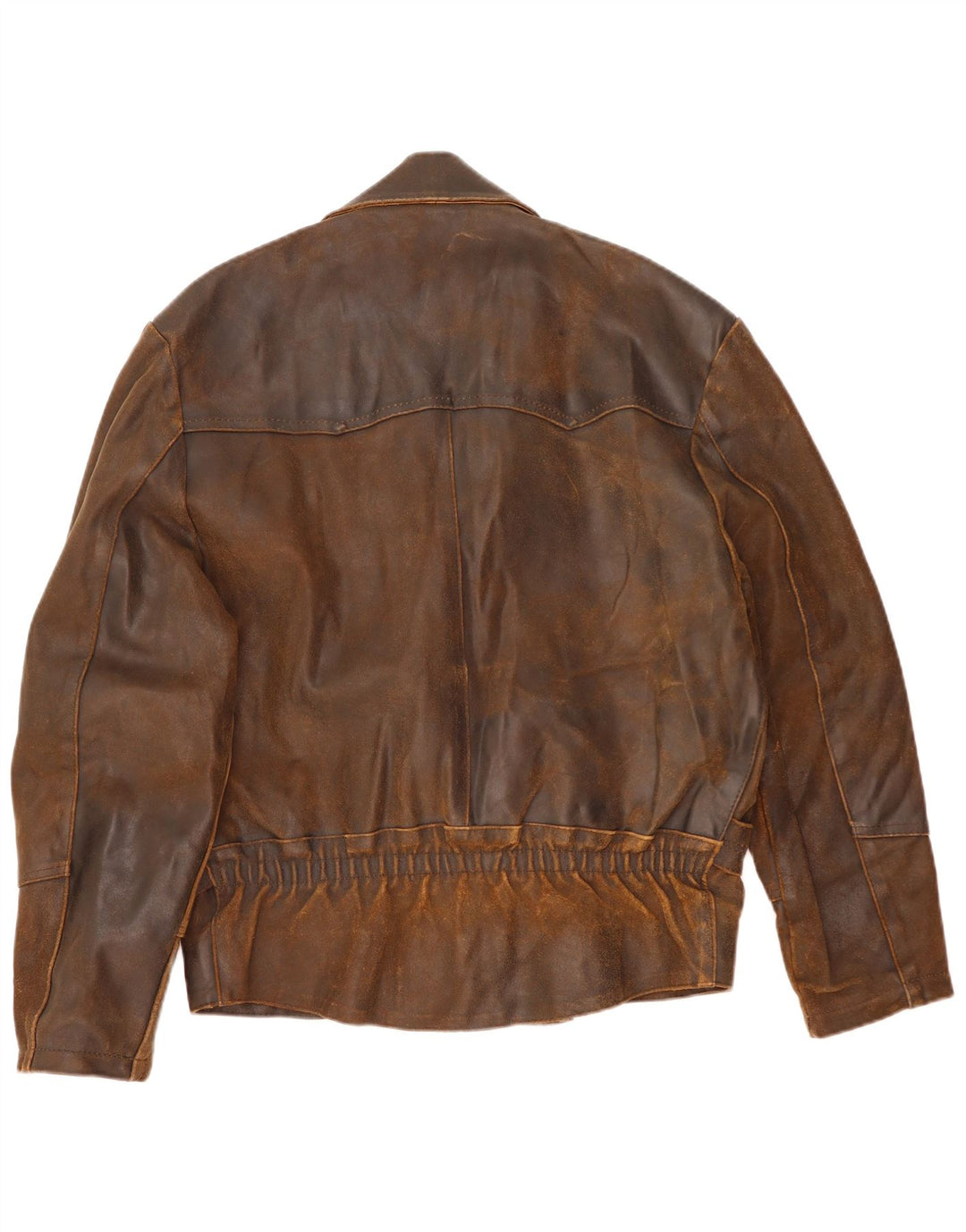 Vintage męska skórzana kurtka motocyklowa UK 42 XL brązowa