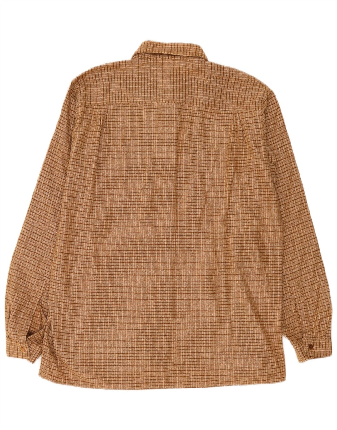 Męska koszula flanelowa w stylu vintage IT 50 15/16 Średni brązowy poliester w kratkę