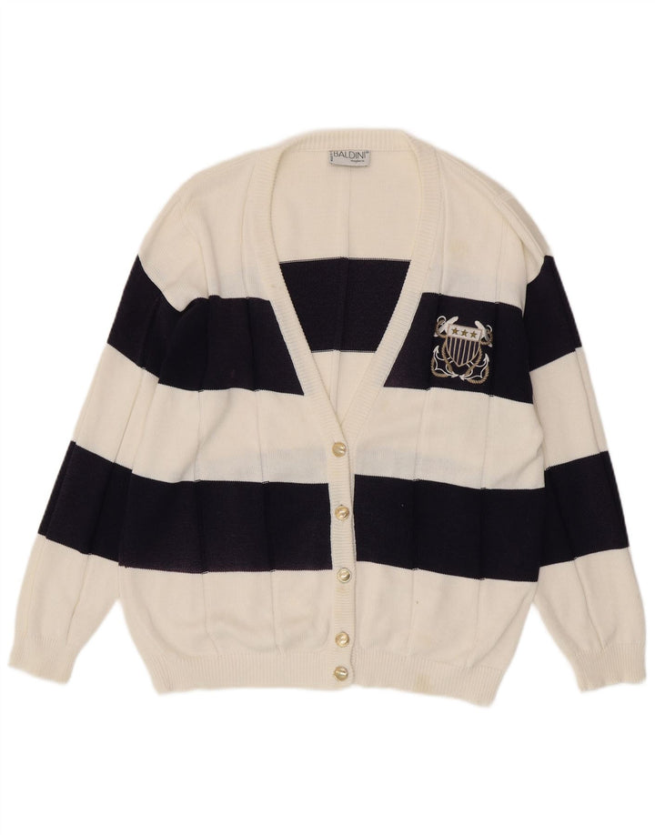 Sweter damski Baldini UK 16 w duże białe paski