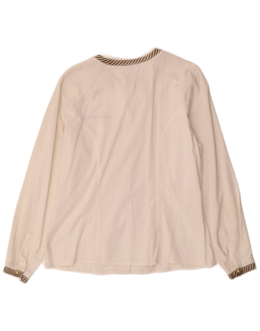 Damska bluzka koszulowa ROCCOBAROCCO IT 46, duża, bawełniana w białe paski