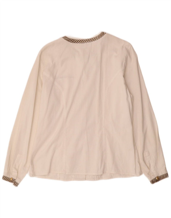 Damska bluzka koszulowa ROCCOBAROCCO IT 46, duża, bawełniana w białe paski