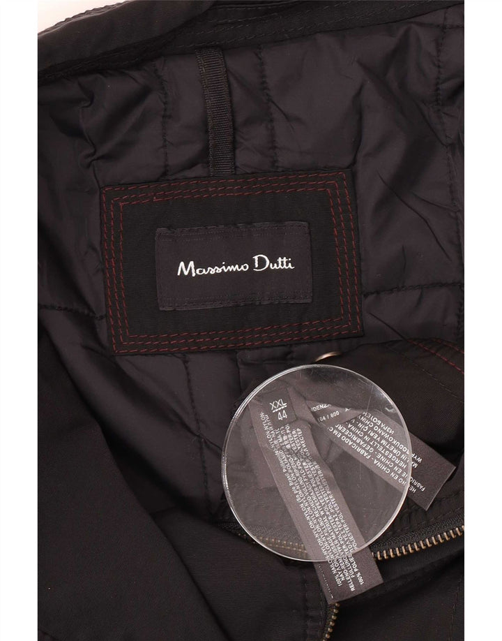 Męska kurtka użytkowa Massimo Dutti UK 44 2XL Czarny nylon