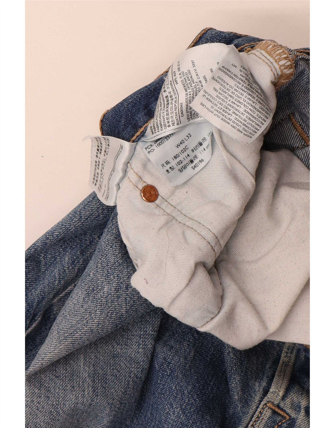 Męskie proste dżinsy Levi's W40 L32 Niebieskie bawełniane