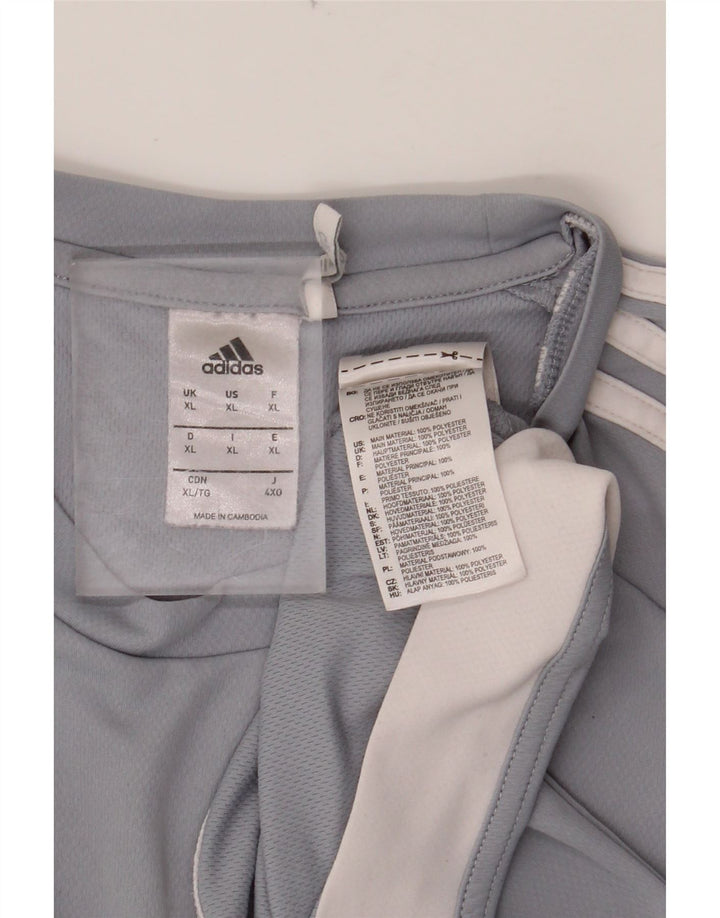 ADIDAS Mens Climalite T-Shirt Top XL Grey Colourblock Polyester